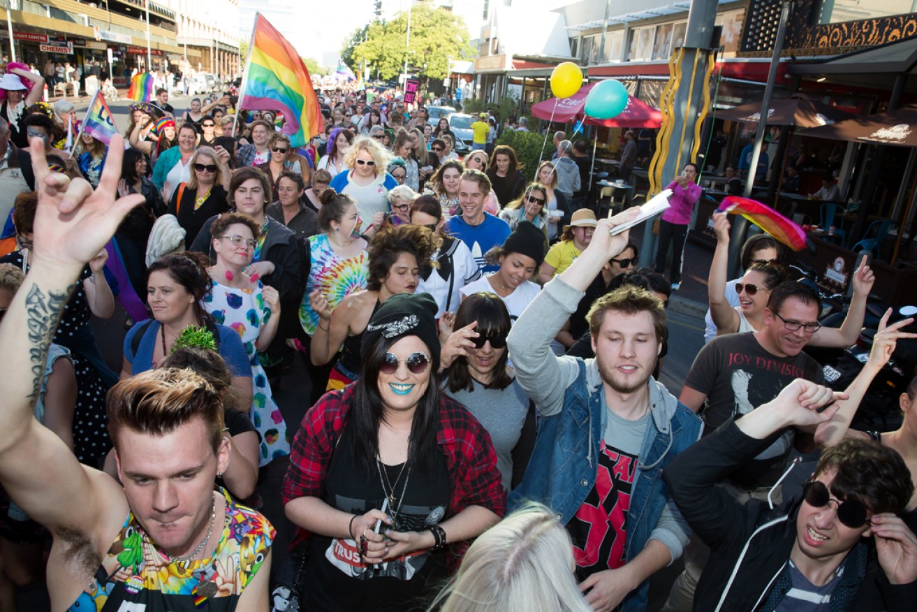 Adelaide's Pride March is held annually in November. Photo:  Photojo