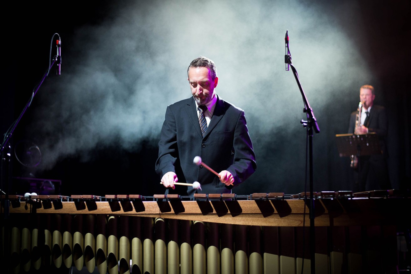 Senor Coconut performs at Unsound Adelaide. Photo: Rob Sferco