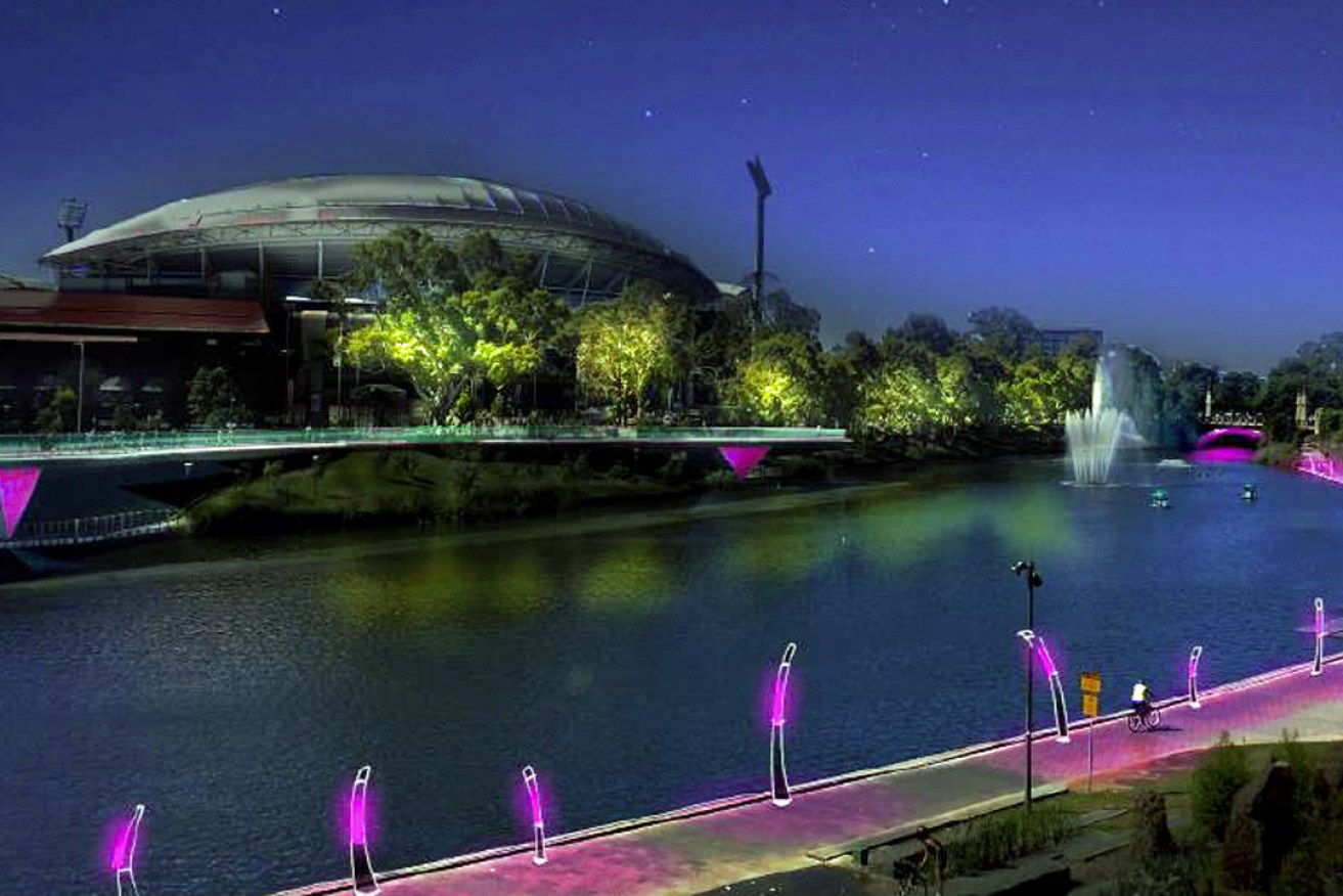 Another design for the proposed riverbank lighting feature. Photo: ACC