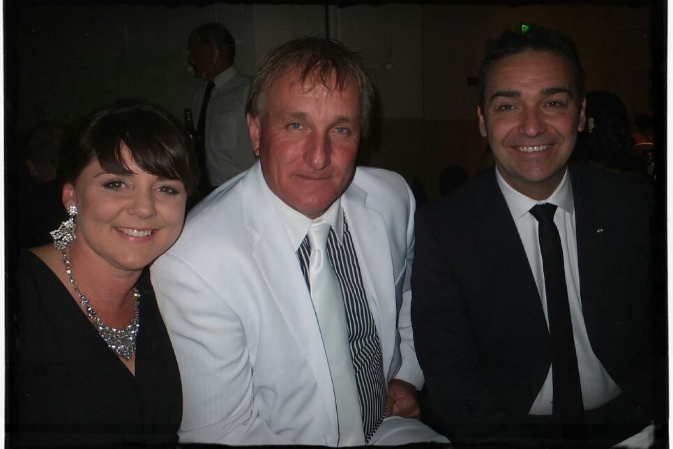 Former Port Pirie mayor Brenton Vanstone with Liberal candidate for Frome Kendall Jackson and Opposition Leader Steven Marshall in 2013. Photo: Facebook