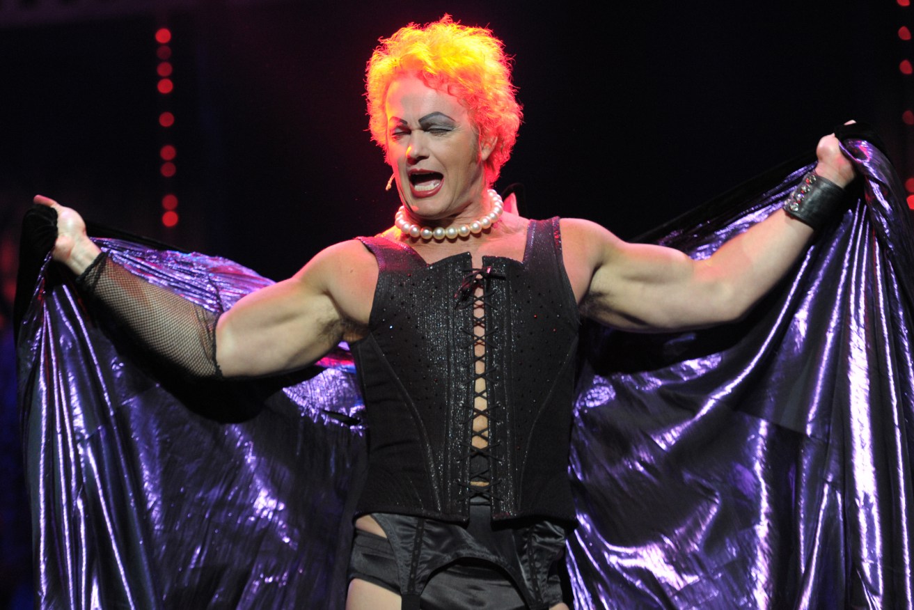 Craig McLachlan performs as Frank N Furter during a media call for the 2014 production of The Rocky Horror Show. Photo: AAP
