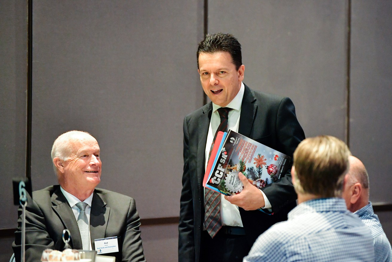 SA Best leader Nick Xenophon at an Infrastructure forum last month. Photo: Morgan Sette / AAP