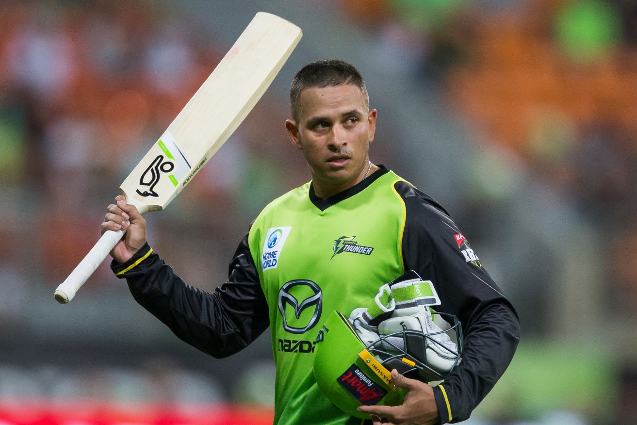 Usman Khawaja scored 85 in his first knock for the Thunder this season. Photo: Craig Golding / AAP