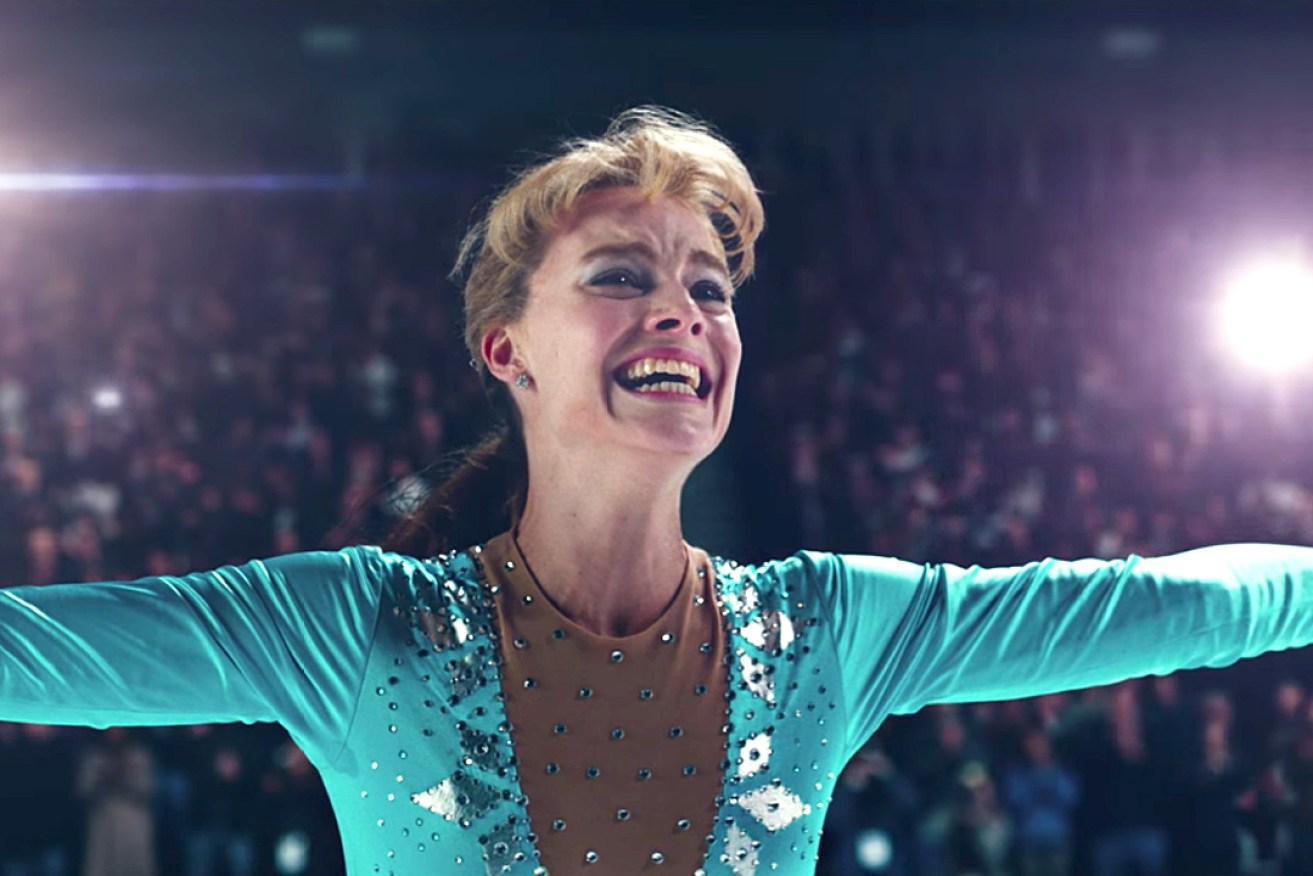 Margot Robbie as Olympic figure skater Tonya Harding in I, Tonya.