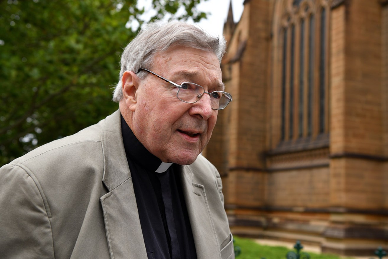 Cardinal George Pell seen outside St Mary's Cathedral in Sydney last month. Photo: AAP / Joel Carrett