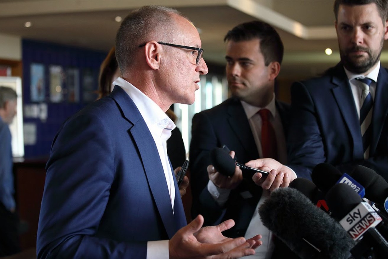 Jay Weatherill campaigning on the weekend. Photo: Tony Lewis/InDaily