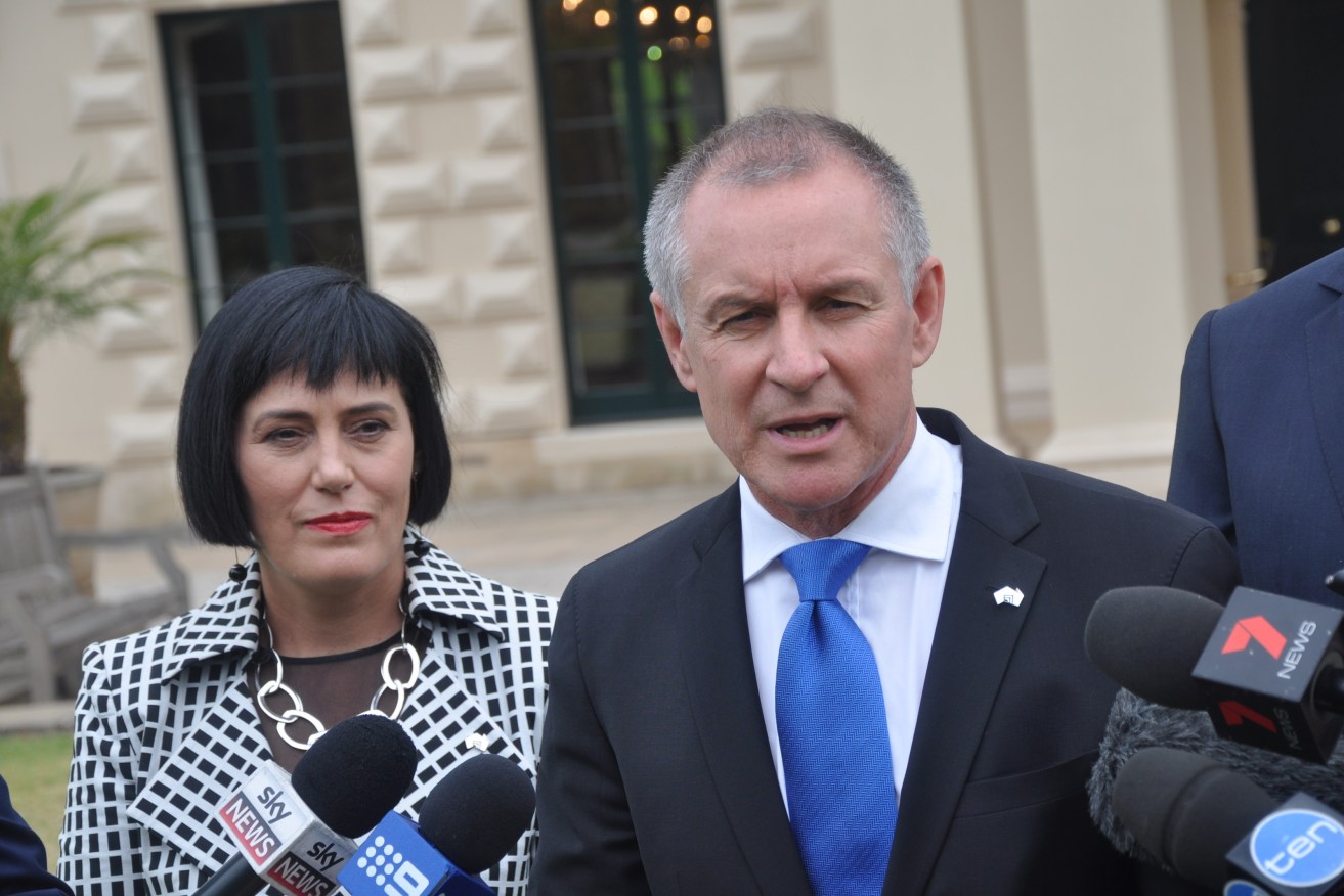 Happier days: Leesa Vlahos with Premier Jay Weatherill at the beginning of her ministerial career. Photo: AAP/Michael Ramsey