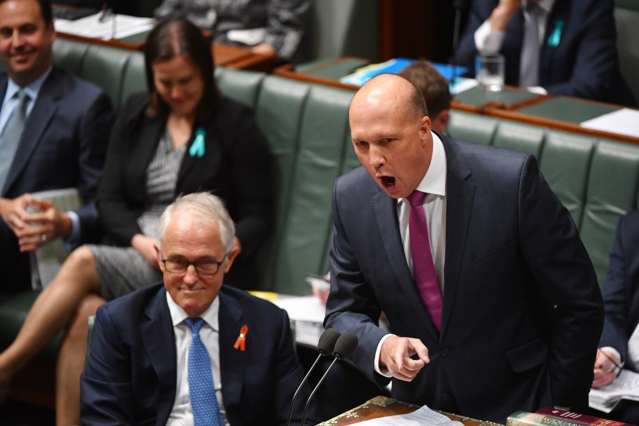 Peter Dutton during Question Time this week. Photo: AAP/Mick Tsikas