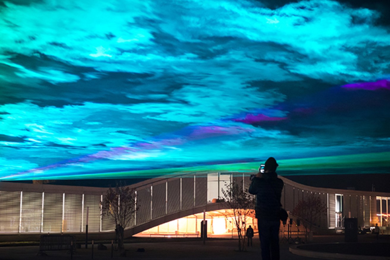 Dan Archer's Borealis, shown here in Switzerland, will be projected outside the State Library during Fringe.