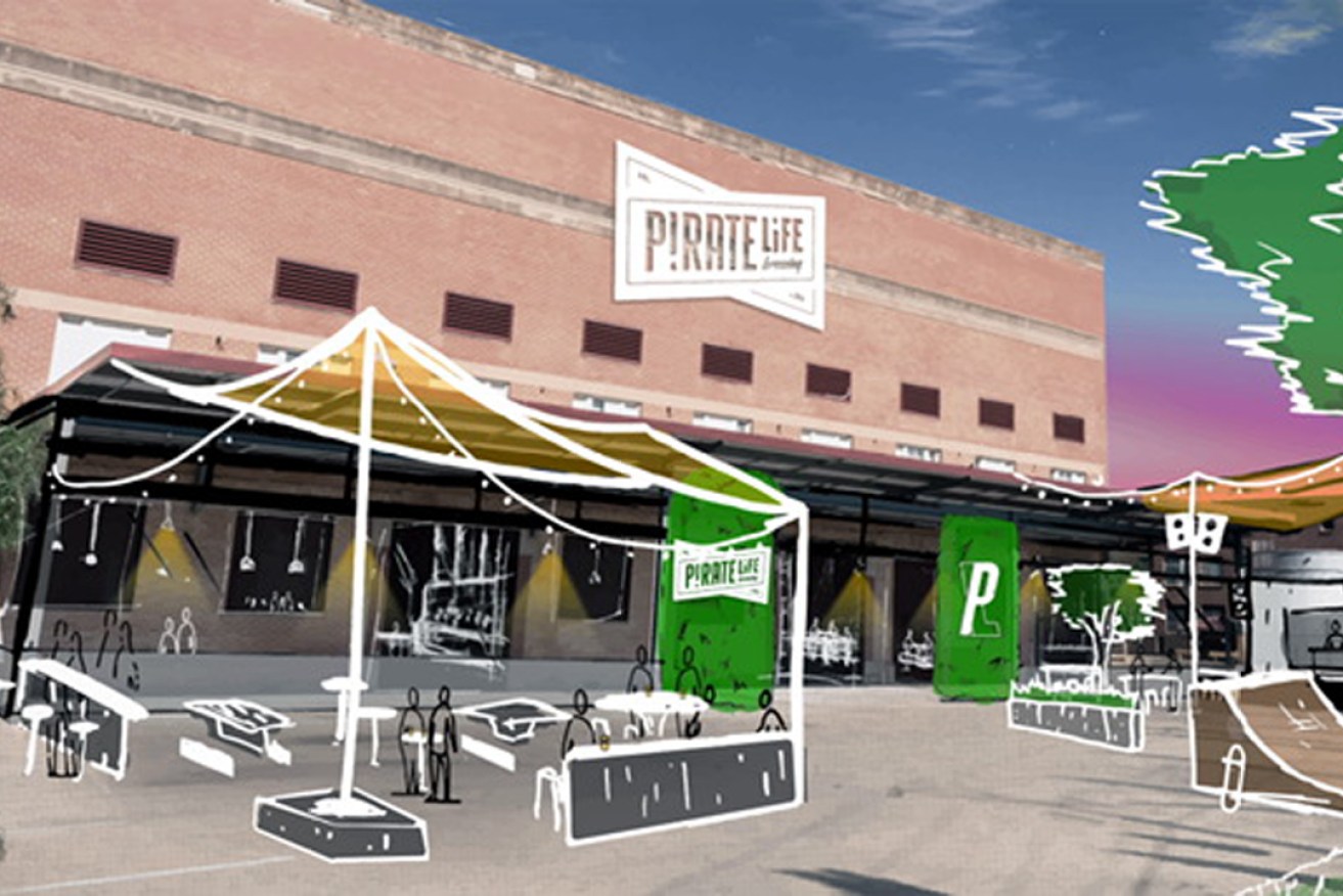 An artist's render of the new Pirate Life brewery and bar venue.