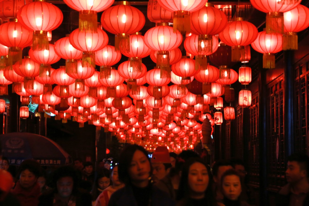 Chinese Lunar New Year celebrations in Chengdu. Photo: AP