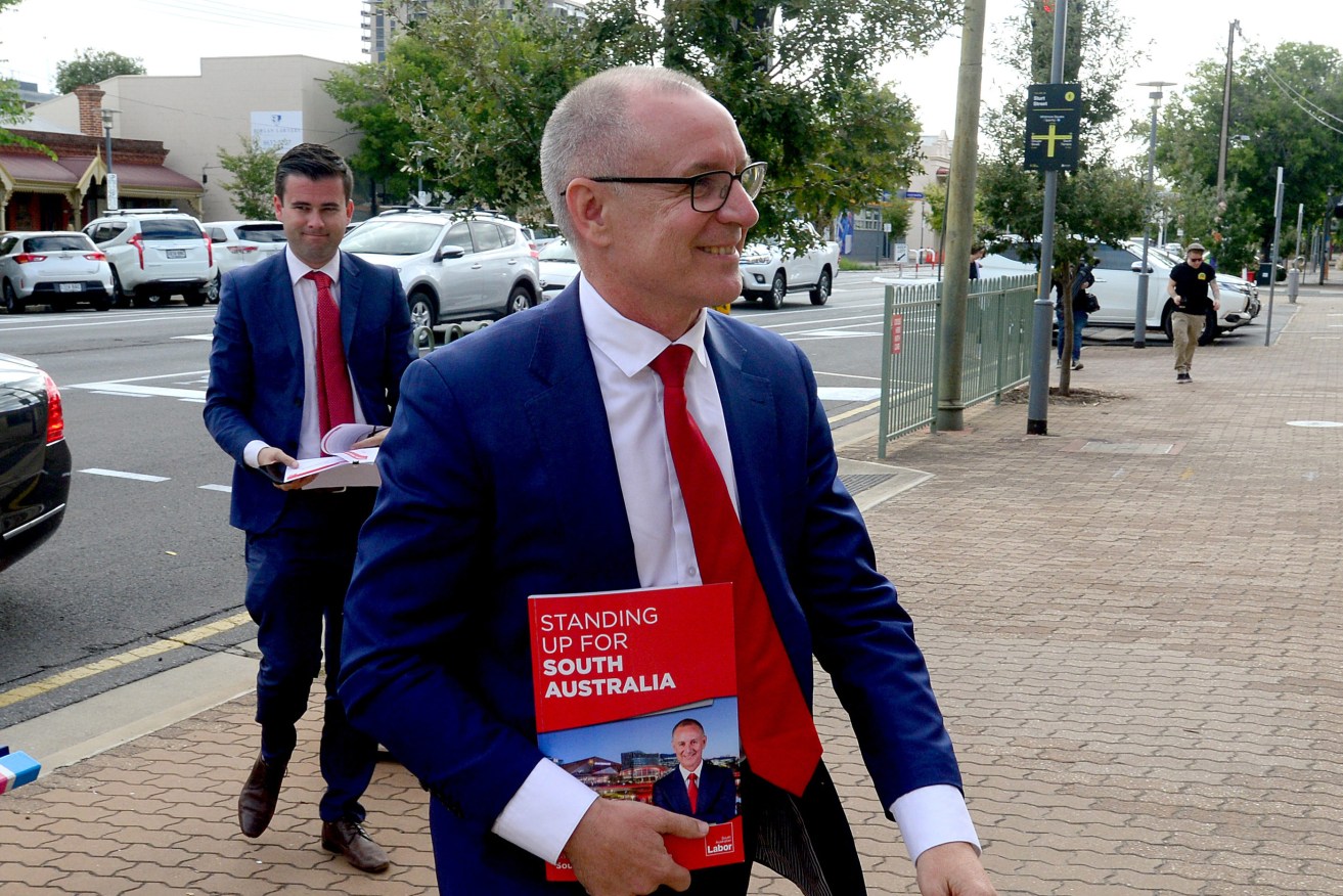 Jay Weatherill looking relaxed today, perhaps because he wasn't asked any questions about Oakden. Photo: AAP/Sam Wundke ARCHIVING
