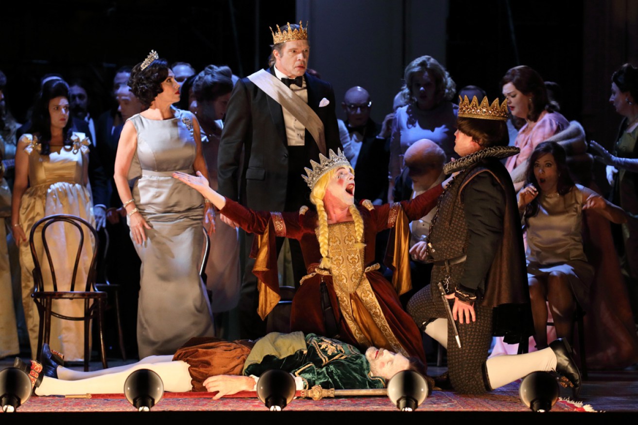 A scene from Hamlet, at the Festival Theatre. Photo: Tony Lewis / Adelaide Festival