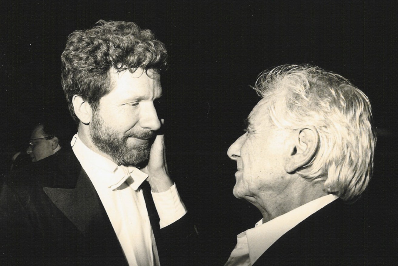Bernstein on Stage! conductor John Mauceri with Leonard Bernstein in 1983. 