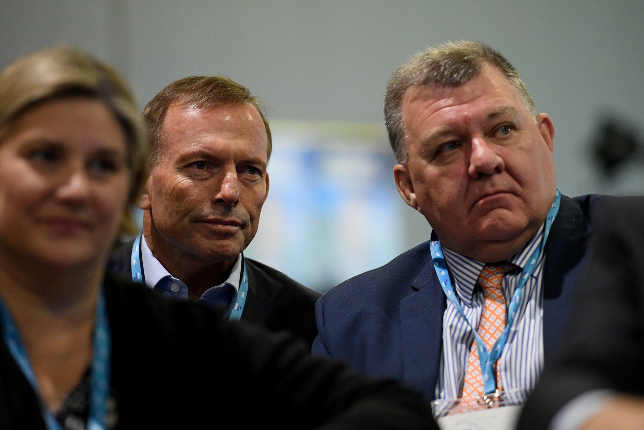 Liberal MP Craig Kelly (right) and former PM Tony Abbott are both part of the Monash Forum. Photo: AAP/Dan Himbrechts