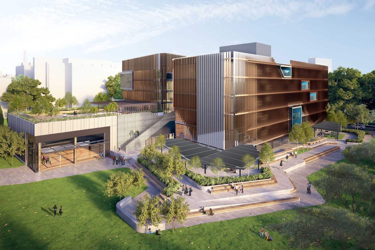 A render of the new Adelaide Botanic High School. Photo: Supplied