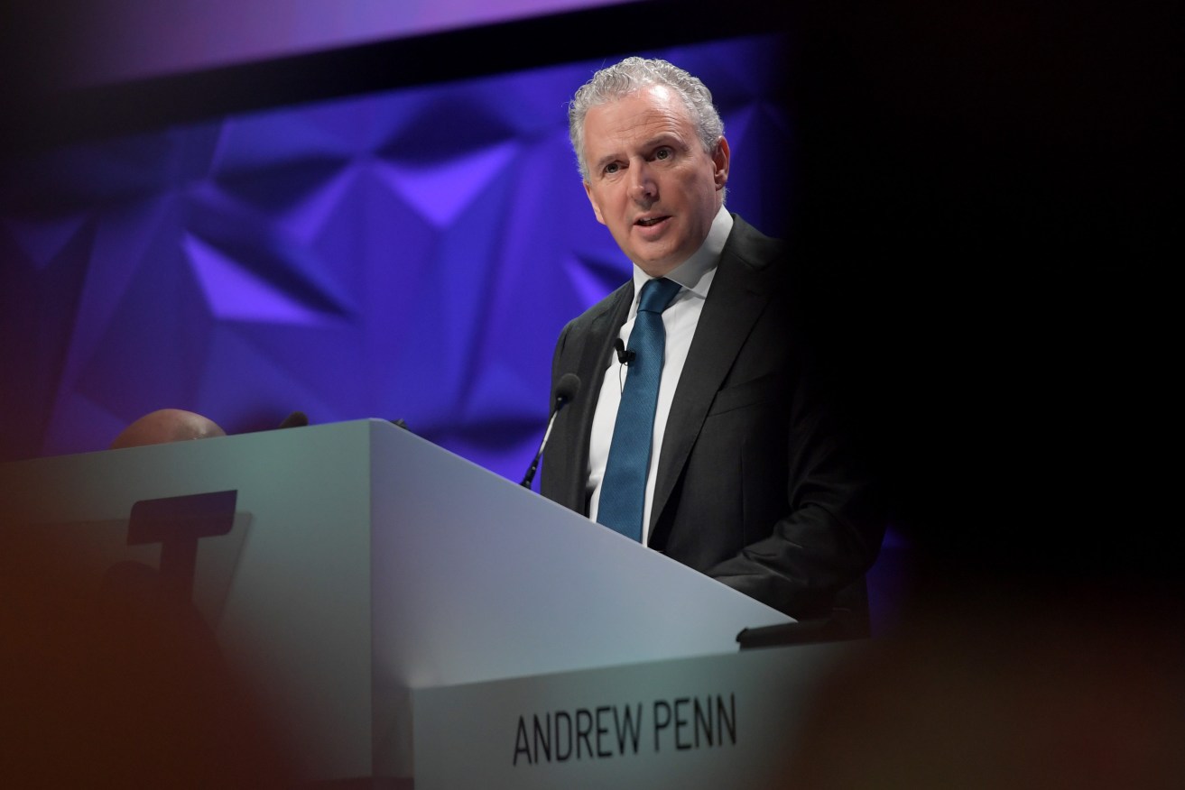 Telstra CEO Andrew Penn has announced huge job cuts. Photo: AAP/Tracey Nearmy