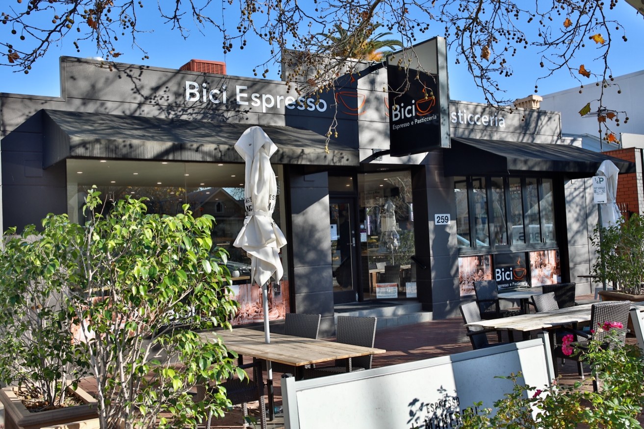 Bici Espresso has been at the centre of controversy over claims of escalating violence on Hutt Street. Photo: Tony Lewis / InDaily