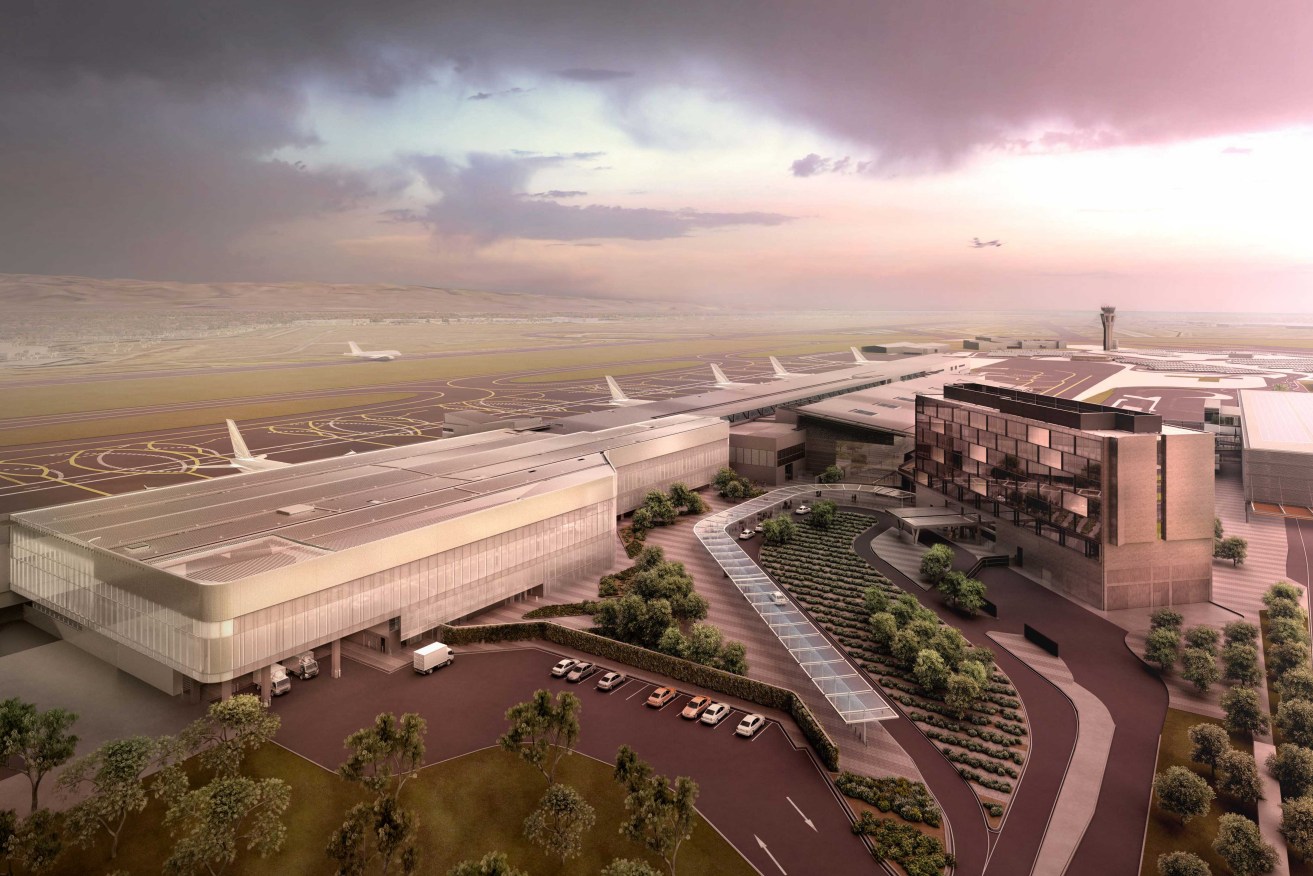 An artist's render of the Adelaide Airport expansion. Image: Supplied