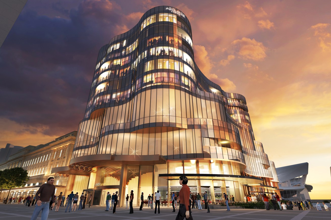 An image of the new hotel to be built at the SKYCITY Adelaide Casino. Image supplied by Adelaide Casino
