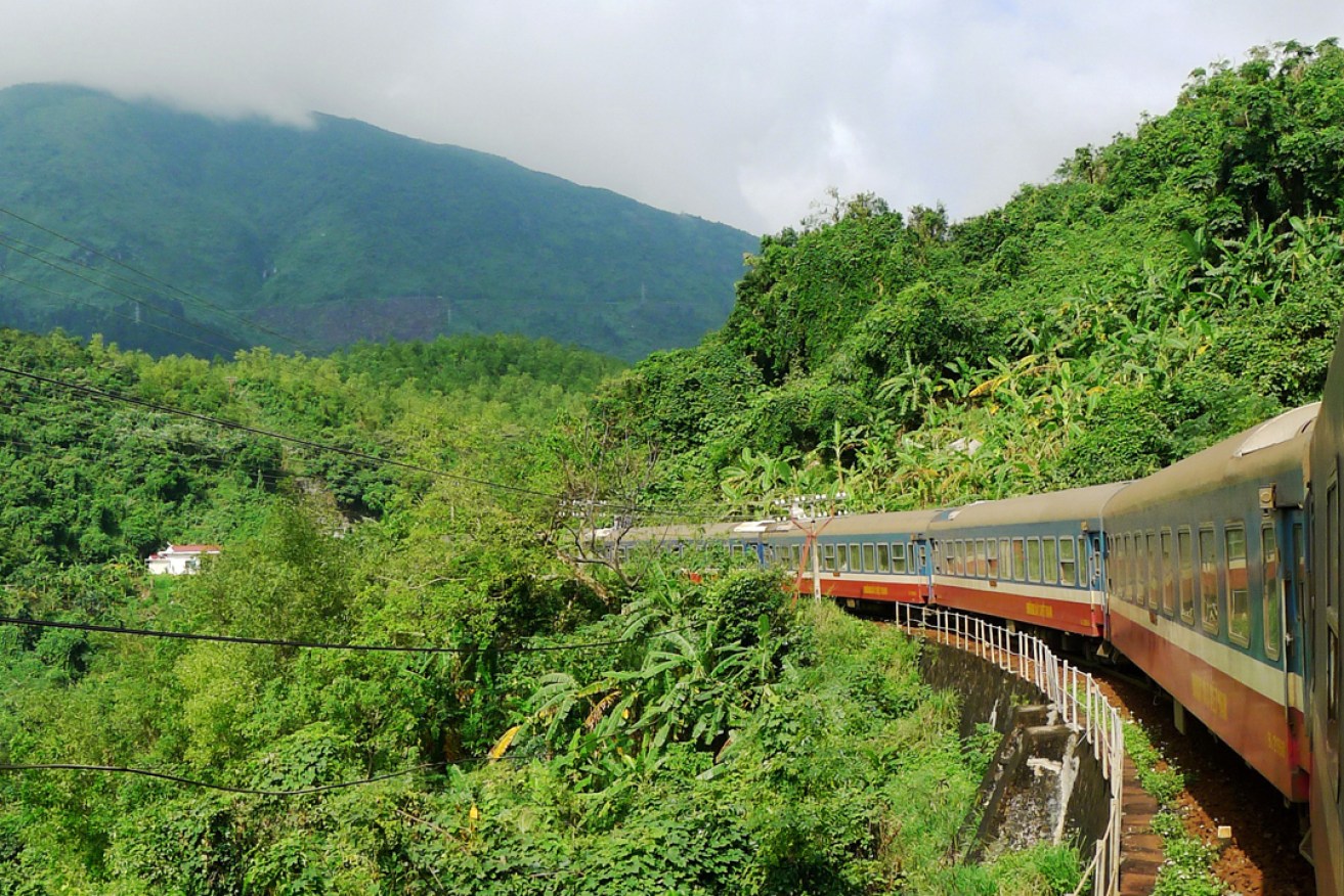 Riding the Reunification Express over the Hải Vân Pass.  Photo: Gavin White / flickr