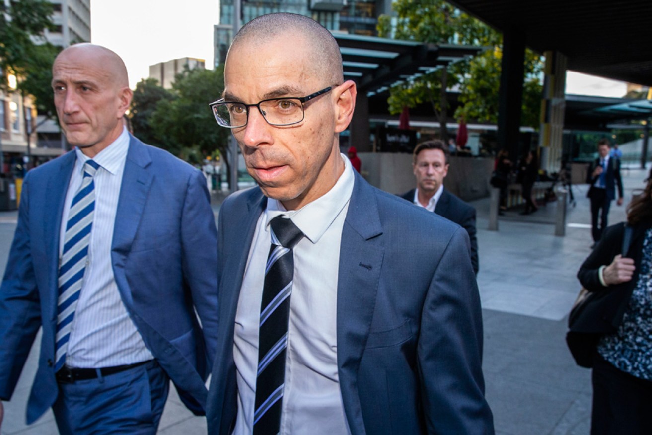 Benjamin Steinberg of the ANZ Bank is seen leaving the Brisbane Magistrate court after giving evidence at the Royal Commission into Misconduct in the Banking, Superannuation and Financial Services Industry. Photo: AAP / Glenn Hunt
