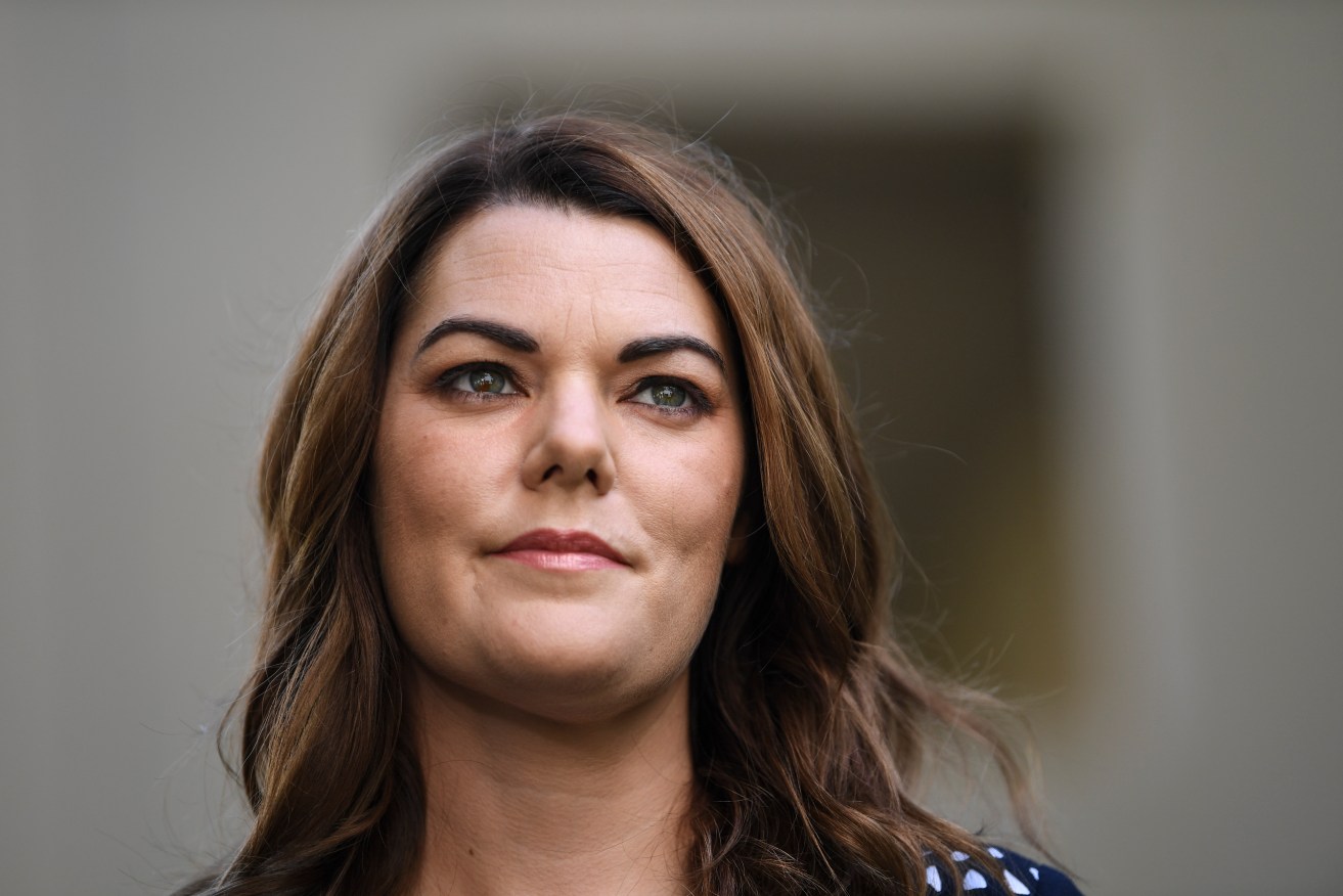 Senator Sarah Hanson-Young: "I have a responsibility to call this for what it is." Photo: AAP/Lukas Coch