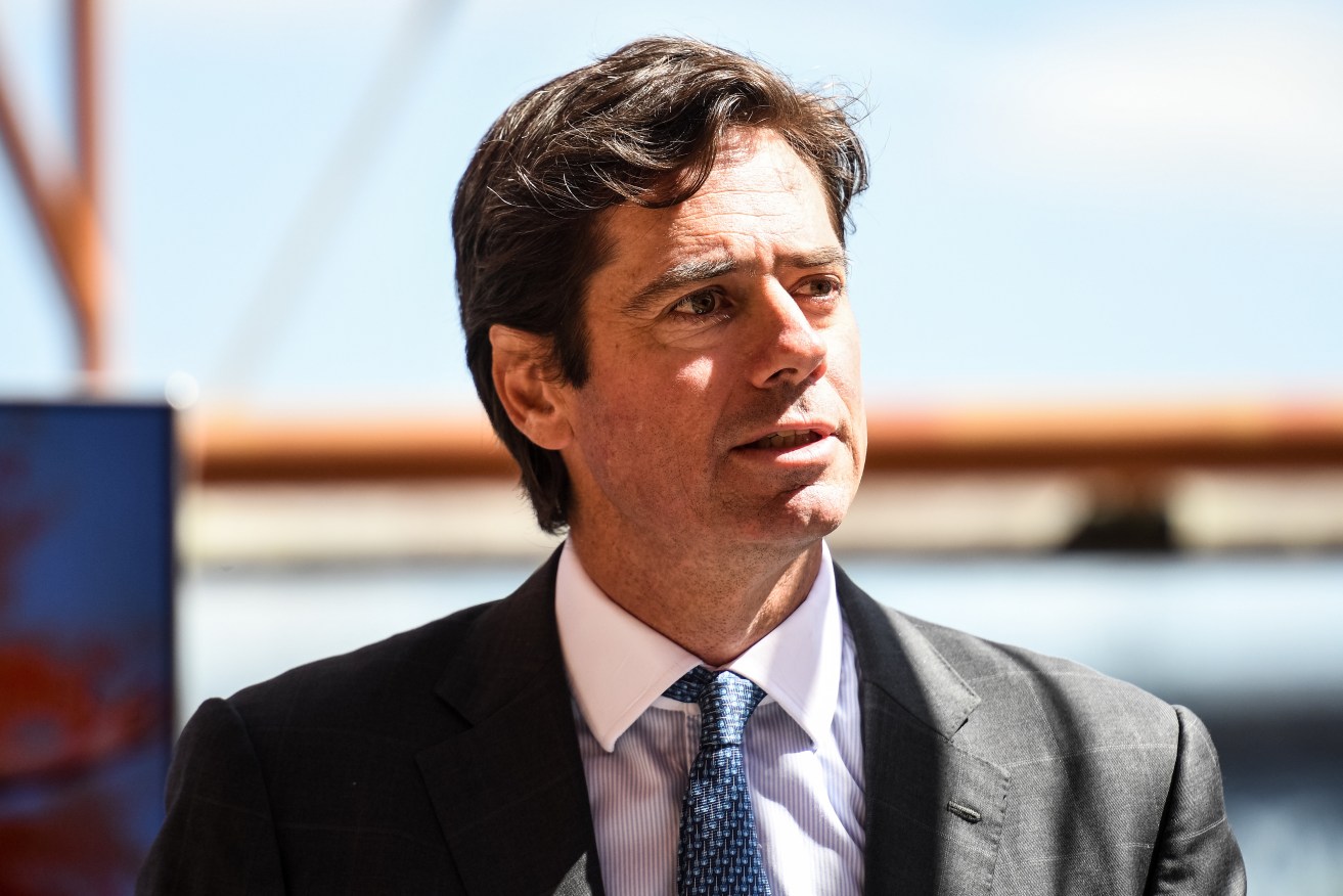 Gillon McLachlan says the AFL is seriously considering trialling controversial rule changes this season. Photo: AAP/Brendan Esposito