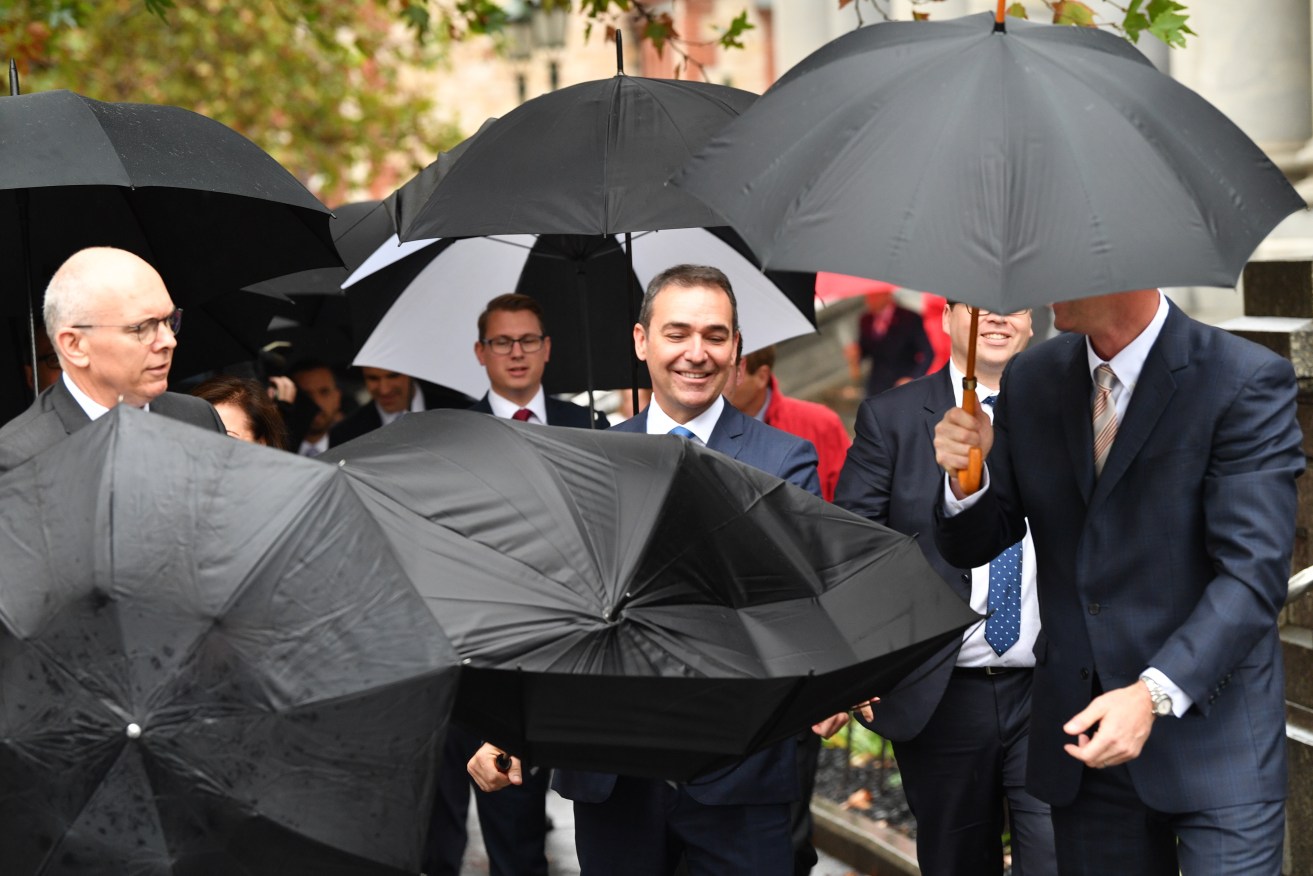 Why does it always rain on the SA Liberals? Or does it? Photo: David Mariuz / AAP