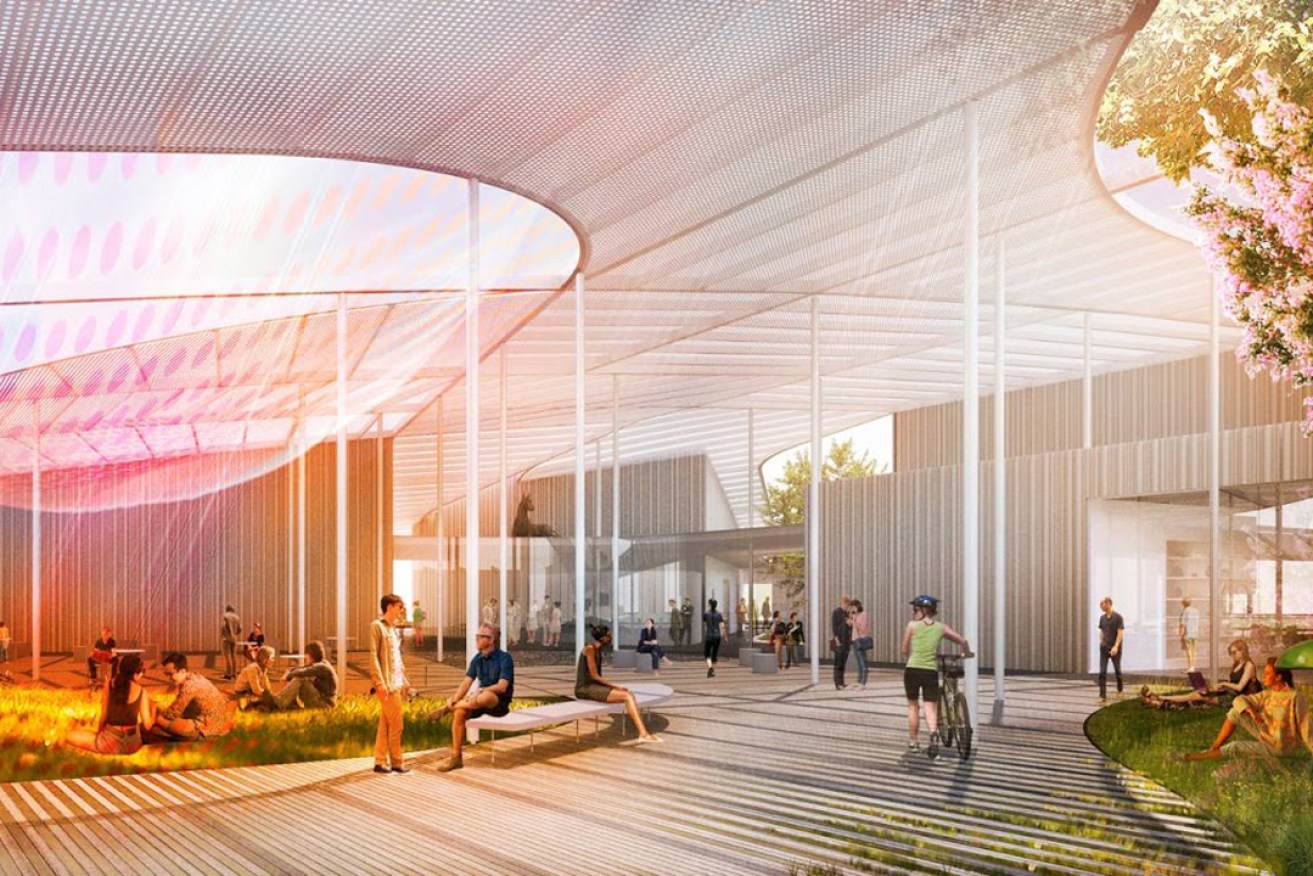 An artist's impression of the 'Grand Canopy' at the Jan Shrem and Maria Manetti Shrem Museum of Art.