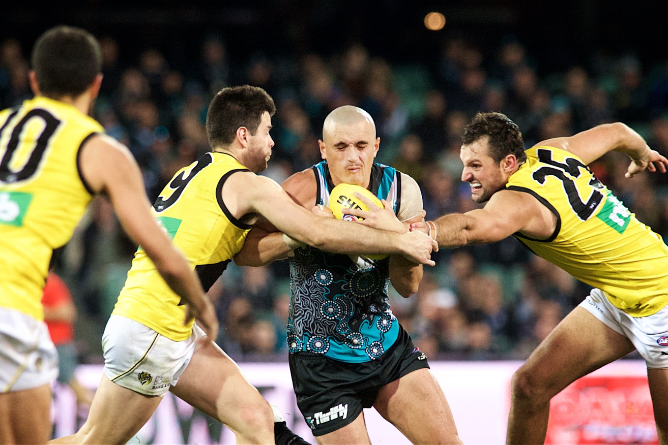 The AFL is pushing a raft of rule changes which they hope will lead to more attractive play. Photo: Michael Errey/InDaily