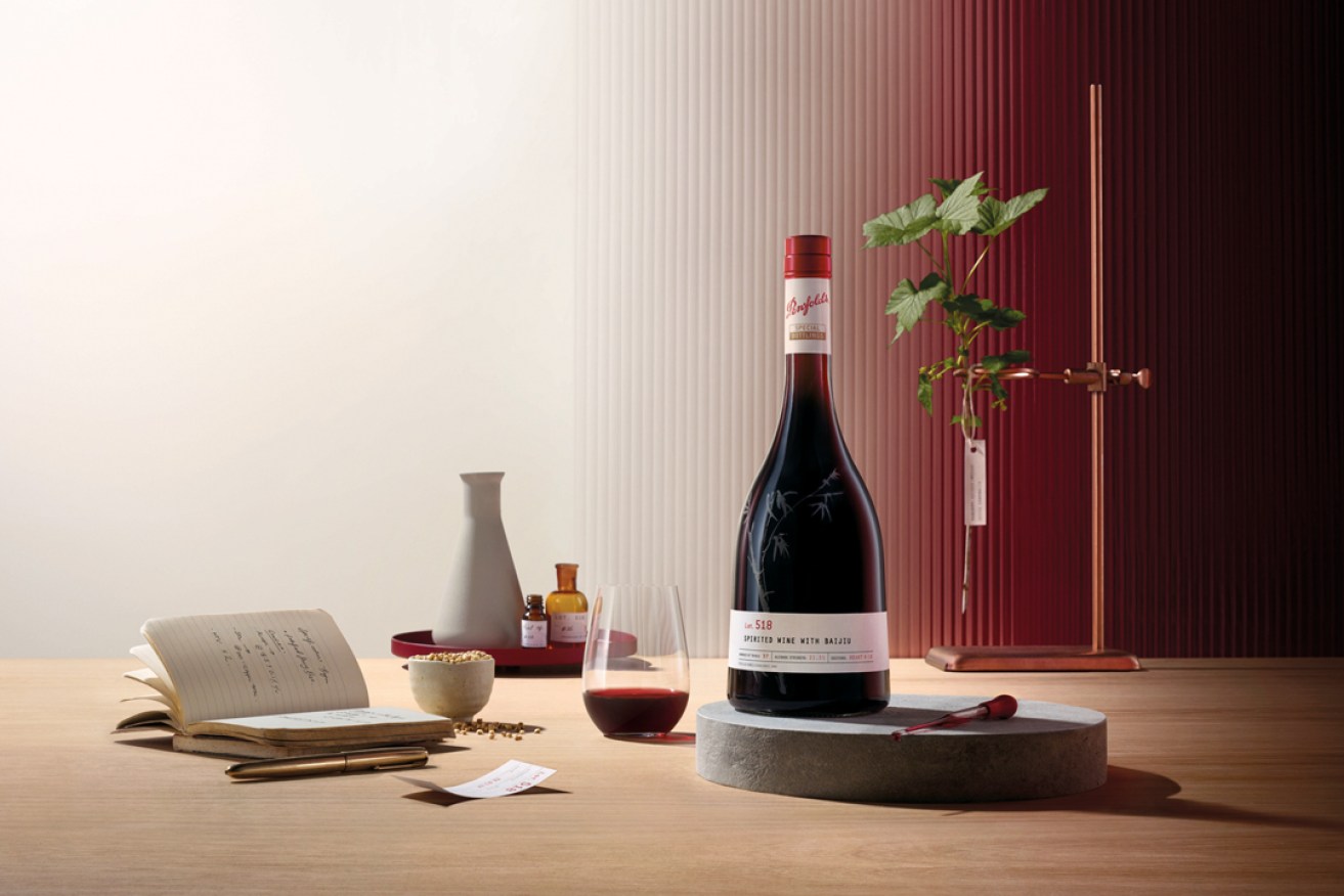 A PR image for Penfolds' new baiju-infused fortified wine.