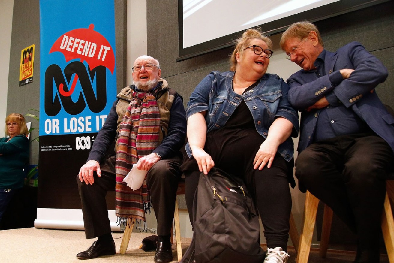 Author Tom Keneally, actress Magda Szubanski and journalist Kerry O'Brien are among the ABC’s high-profile supporters. Photo: AAP