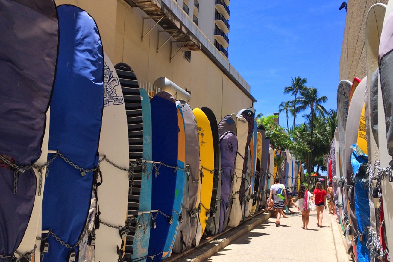 'Surfboard lane' at Waikiki Beach. Photo: Suzie Keen
