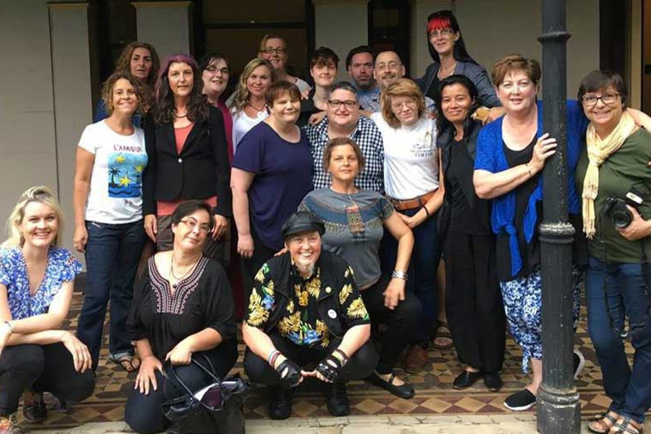 Signatories of the Darlington Statement - a joint consensus statement by Australian and New Zealand intersex organisations and independent advocates. Photo: Phoebe Hart