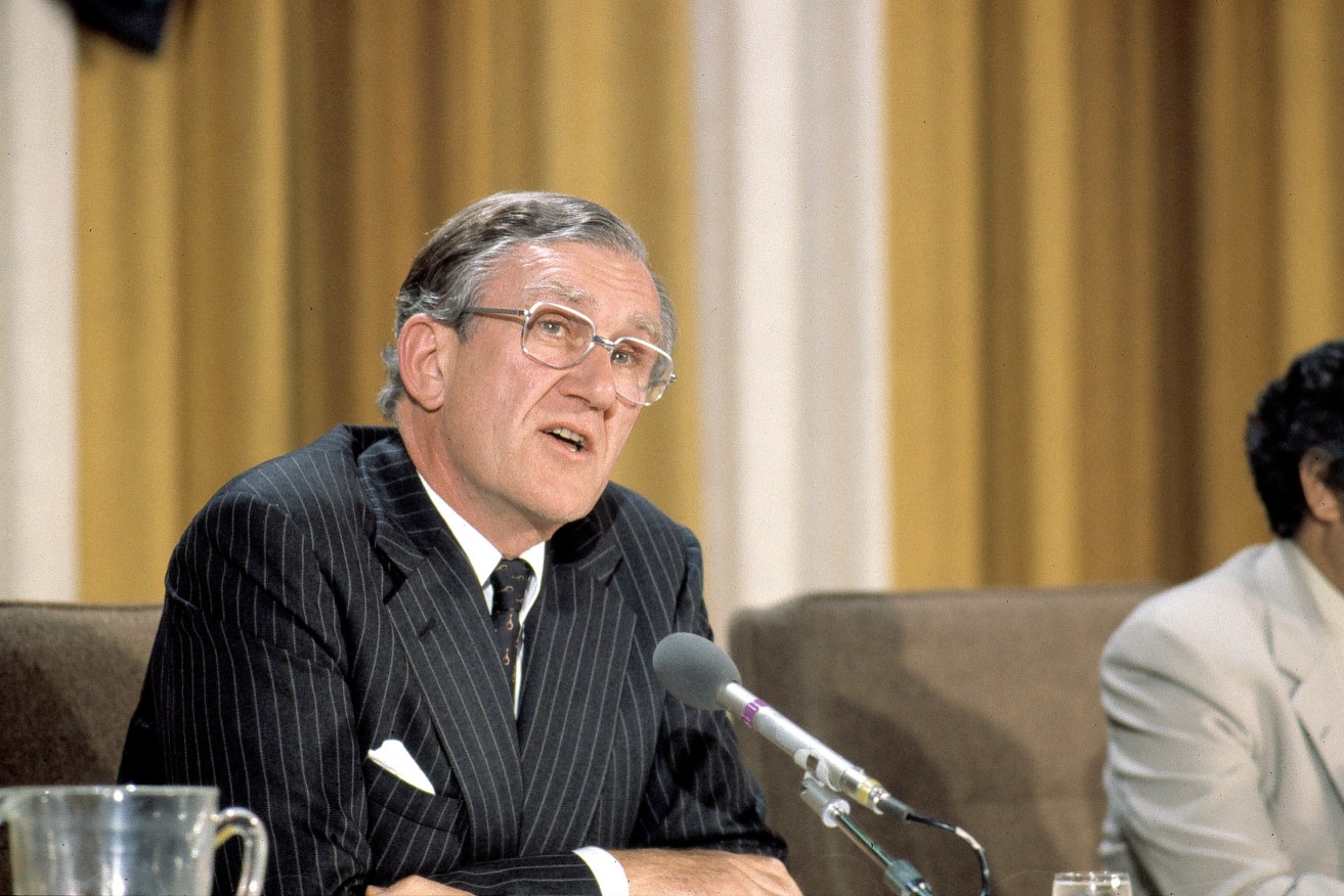 Malcolm Fraser during his Prime Ministership in 1981. Photo: AAP/Richard Durham