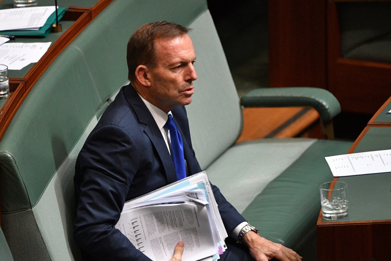 Tony Abbott says the National Energy Guarantee is a "very, very dangerous move". Photo: AAP/Mick Tsikas