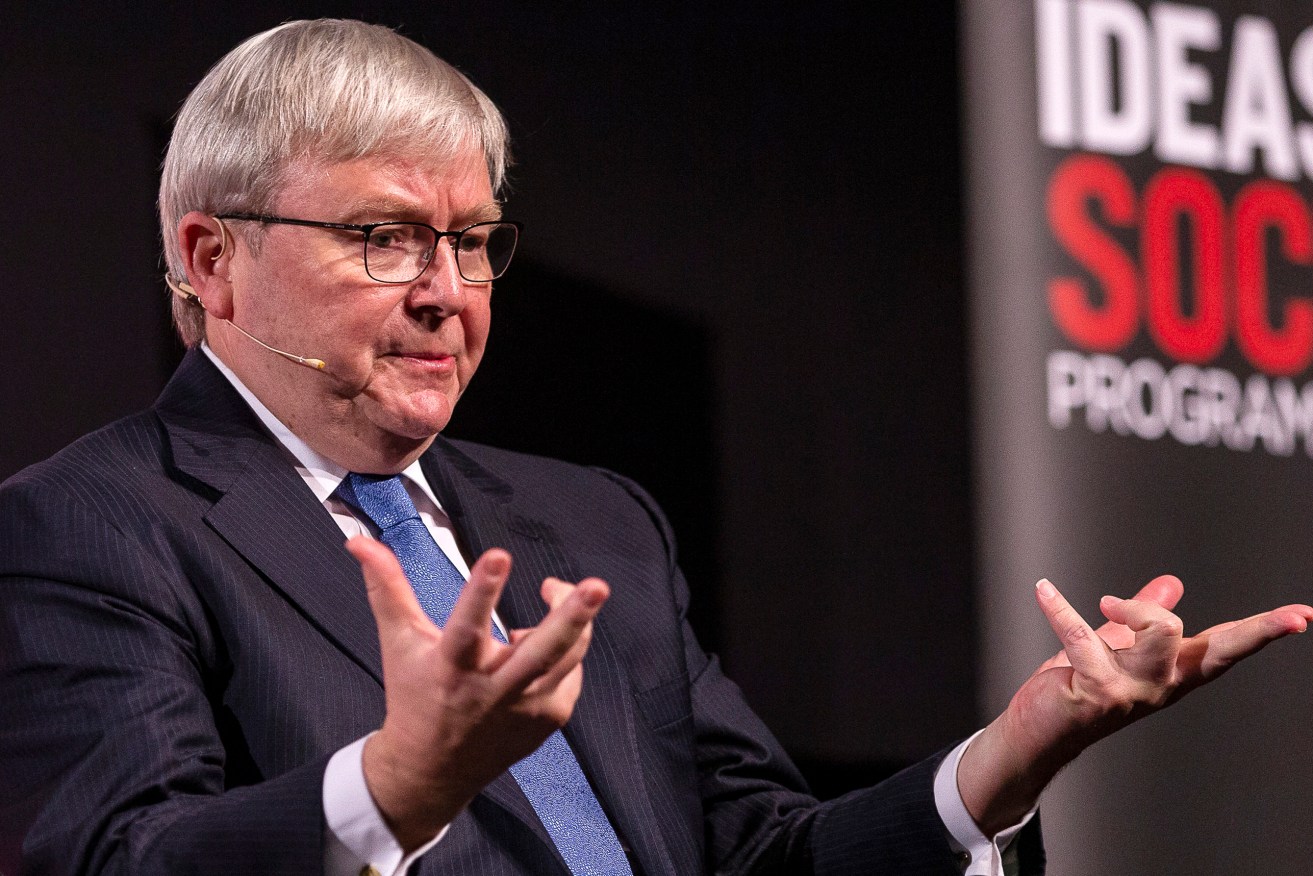 Former Australian Prime Minister Kevin Rudd. Photo: AAP/Daniel Pockett