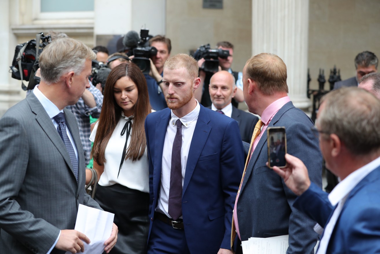 England cricketer Ben Stokes and his wife Clare leaving Bristol Crown Court after he was found not guilty of affray. Photo: Andrew Matthews / PA Wire