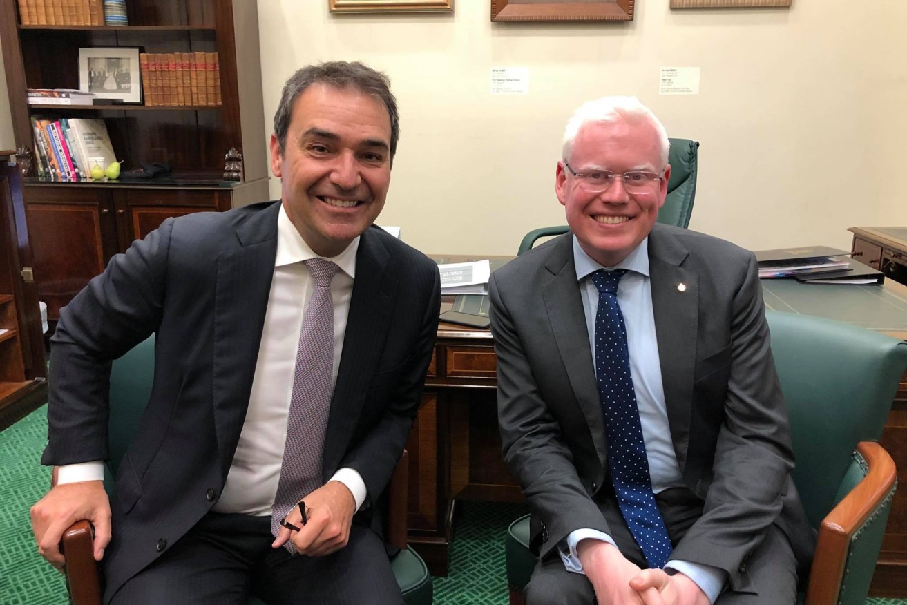 Steven Marshall with NSW MP Gareth Ward. Photo via Facebook