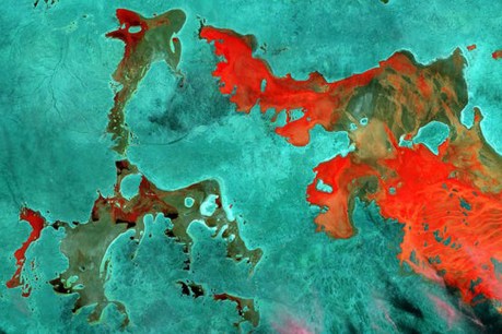 An artist’s surreal view of Australia – created from satellite data