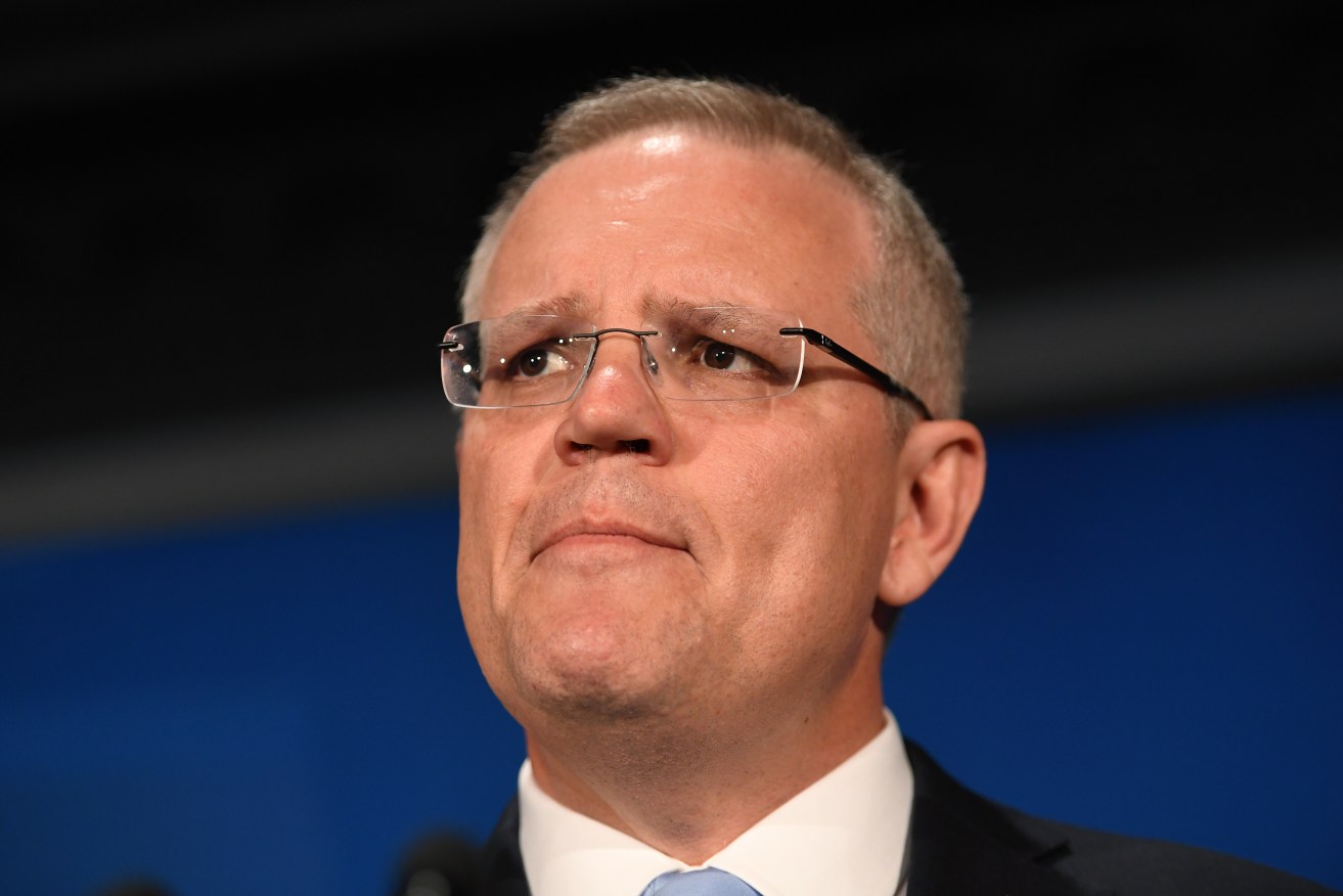 The Coalition's support in South Australia has plummeted after Scott Morrison (pictured) replaced Malcolm Turnbull as PM.  Photo: AAP/Dan Himbrechts
