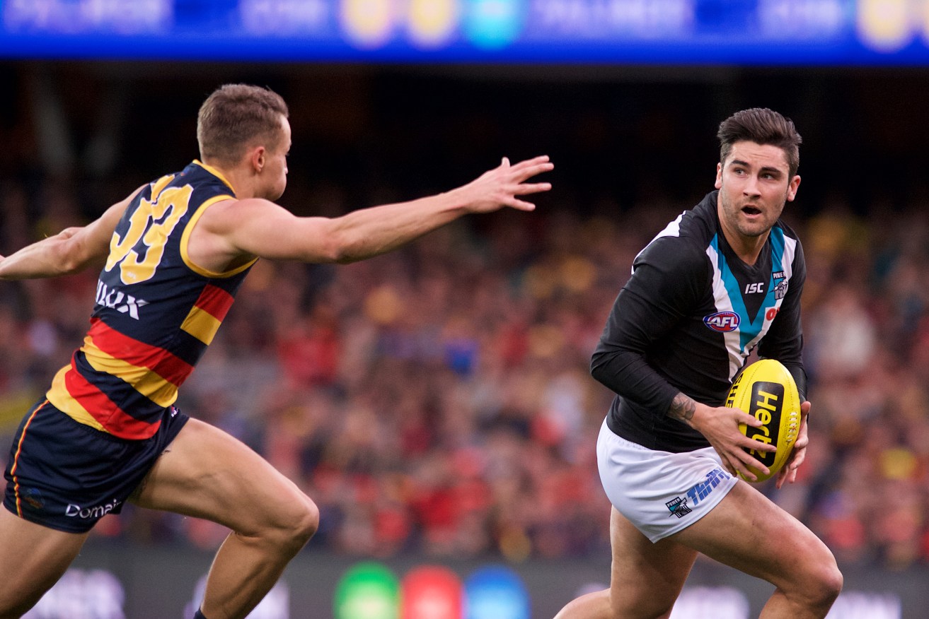 A way is opening for Port's Chad Wingard to get to Hawthorn. Photo: MIchael Errey/InDaily