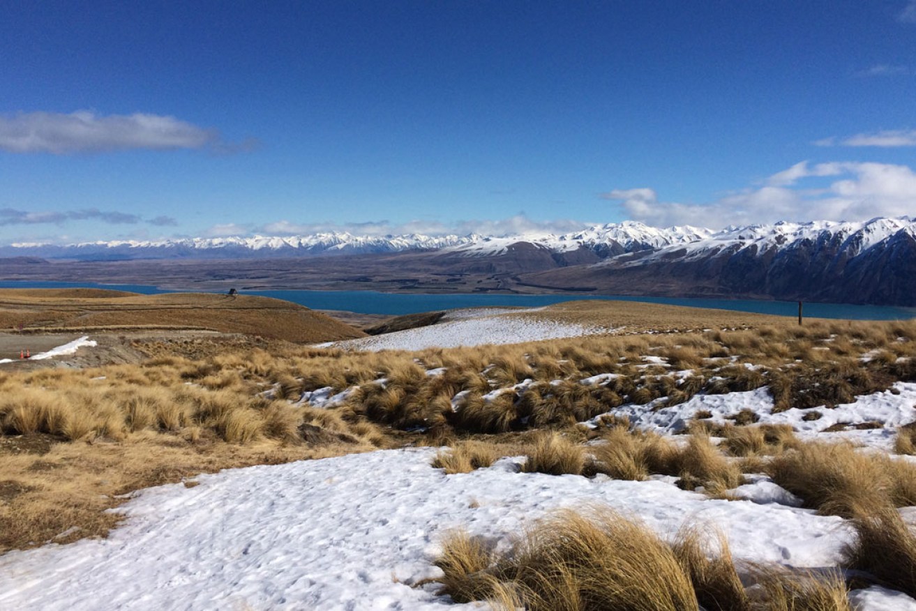 The view from the Roundhill Ski Area, with Lake Tekapo in the background. Photo: Suzie Keen