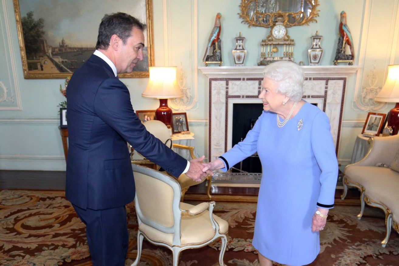 A photo posted to Twitter of the Premier meeting the Queen in London this week.