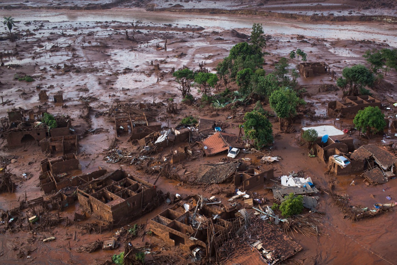 The Samarco dam collapse displaced 700 people. Photo: AP/Felipe Dana