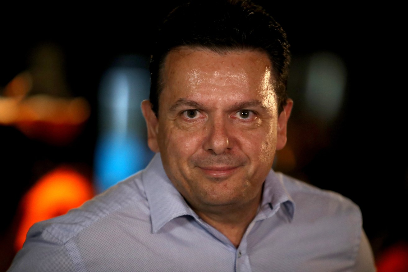 NOT THE BEST: Nick Xenophon on election night in March. Photo: Kelly Barnes / AAP