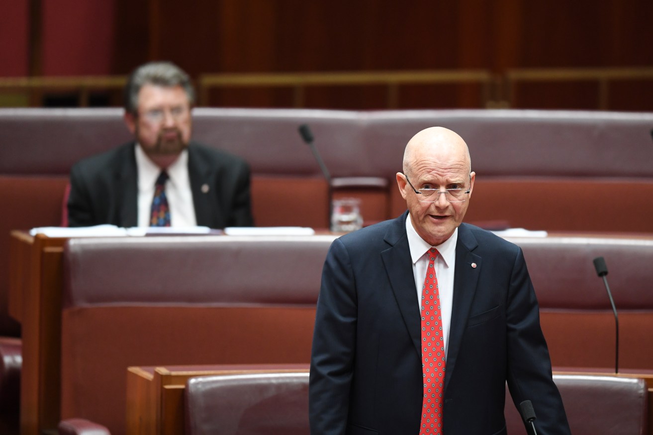 Senator David Leyonhjelm wants SA and Tasmania booted from the federation. Photo: AAP/Lukas Coch