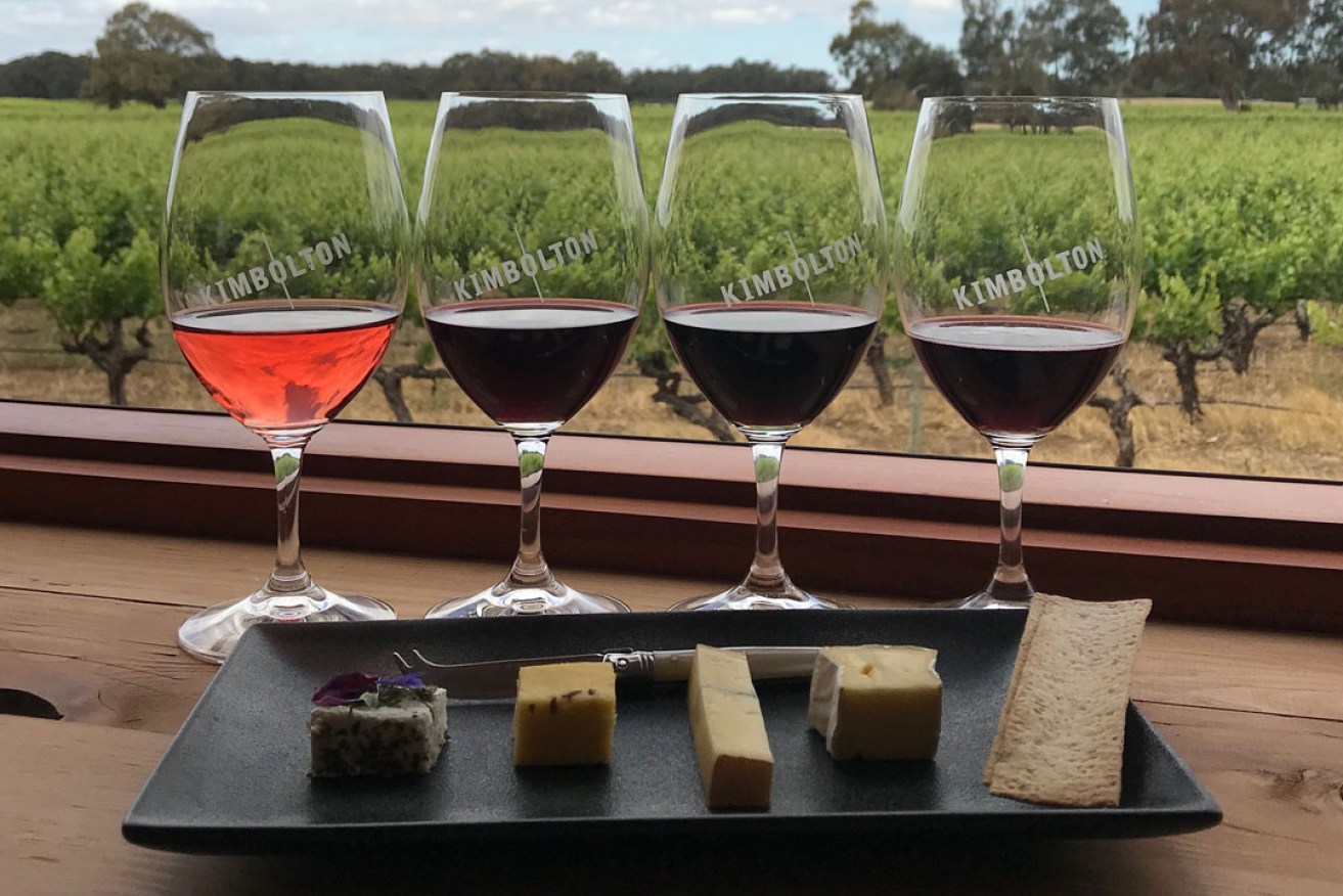 Kimbolton Wines' new cellar door offers tasting flights with a view over the vines.