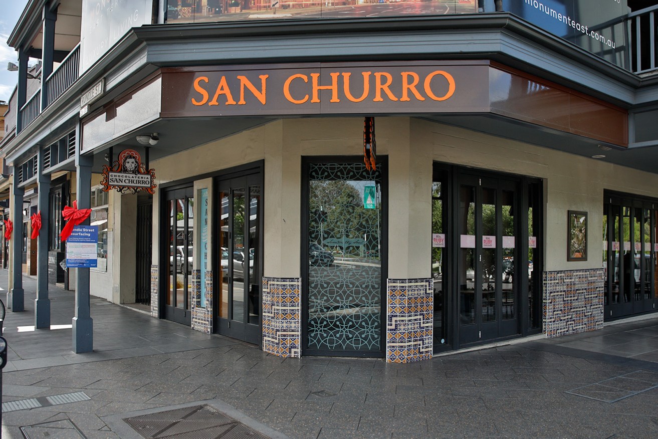 The Rundle Street San Churro is the latest chocolate business to fail on Rundle Street. Photo: Tony Lewis / InDaily
